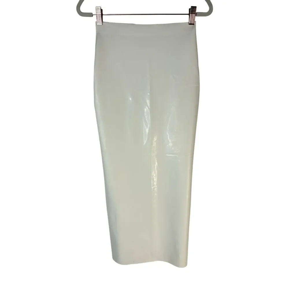 NBD Citra Pencil Skirt Latex Midi High Waisted Siren Y2k Streetwear Vintage XS
